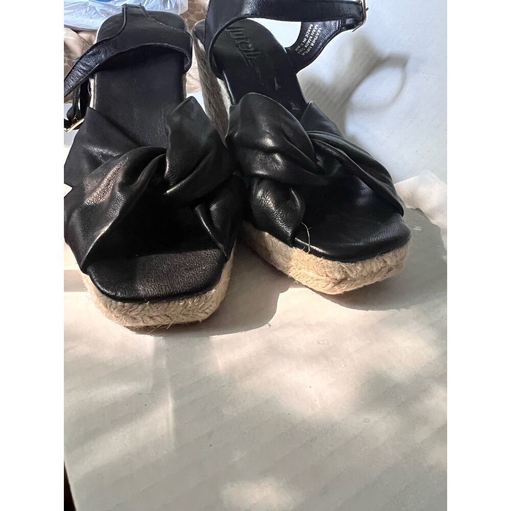 Jutelia made in Spain Leather Upper Twist
Raffia Wedge espadrille Sandals sz 9 - Picture 8 of 12